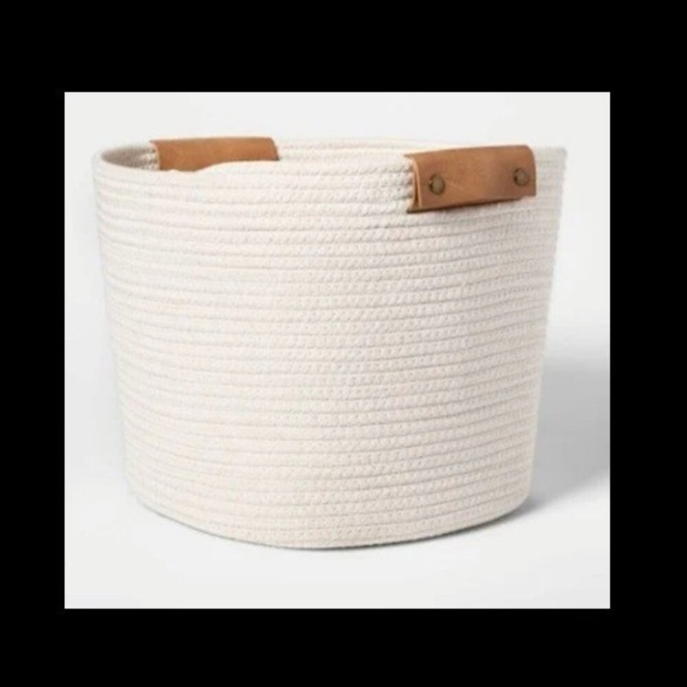 Threshold™ Storage Basket, Cotton Blend Coiled Rope, Ivory